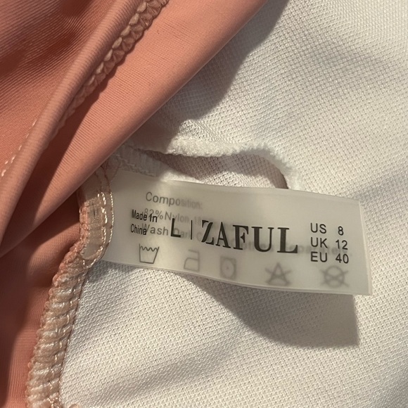 *NWOT* ZAFUL Lace Up Padded Bikini Set Flamingo Pink - Picture 4 of 4